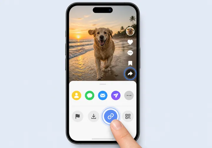 Schritt 1: TikTok-Video-Teilen-Link aus der App kopieren